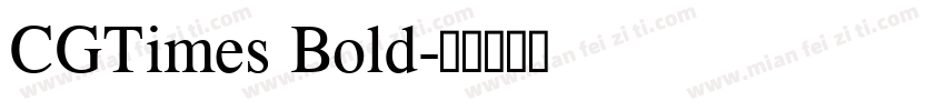 CGTimes Bold字体转换